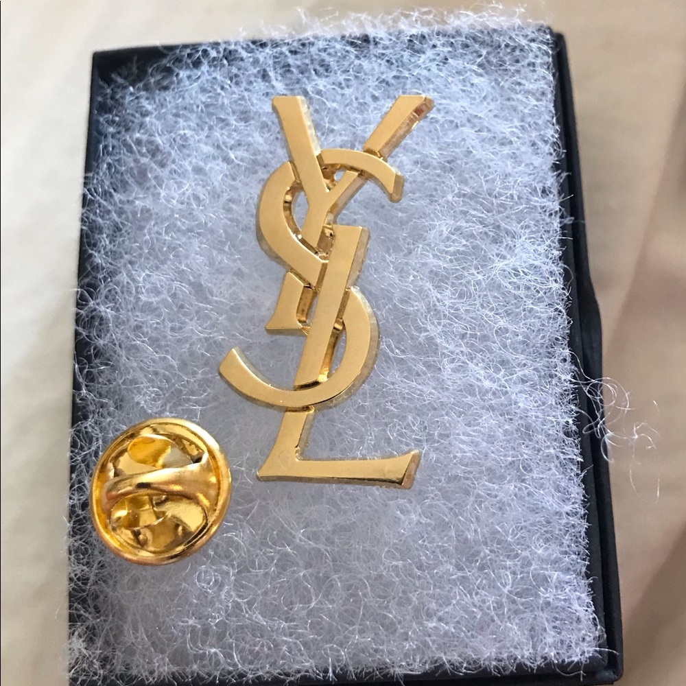 YSL BROOCH/ lapel pin. VINTAGE